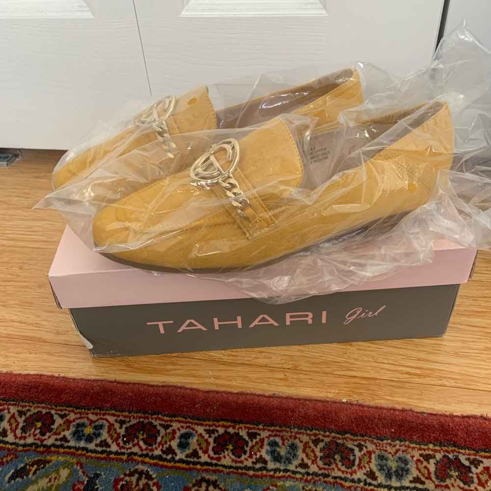 Tahari Mustard Yellow Loafers for Women - Picture 9 of 10